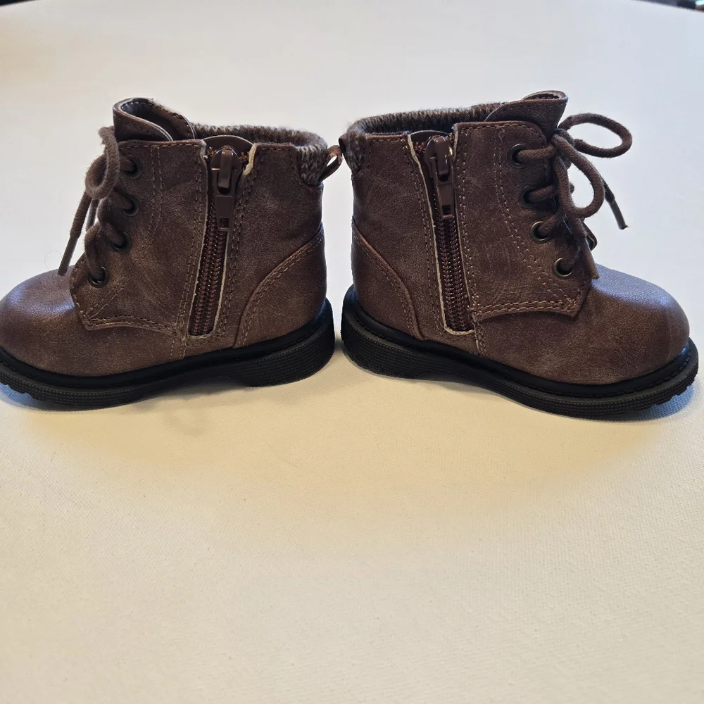Wondernation Brown‎ Zip Up Kids Boots